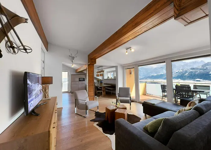 公寓 Panoramic Penthouse 10 Min To Zell Am & Kaprun